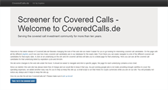 Desktop Screenshot of coveredcalls.de